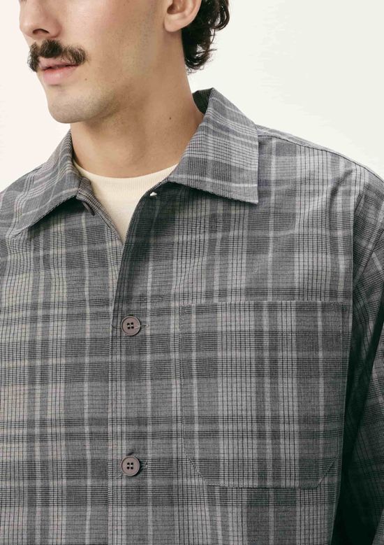 Foto do produto: Camisa Masculina Overshit Xadrez - Cinza