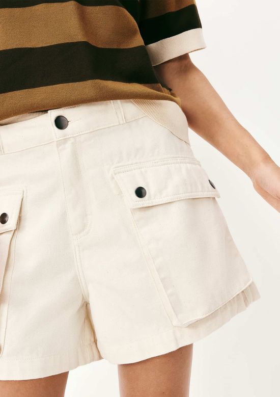 Foto do produto: Shorts Feminino Em Sarja Amaciada - Off white