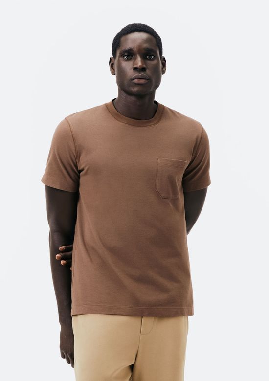 Foto do produto: Camiseta Básica Masculina Manga Curta Texturizada Brisa - Marrom