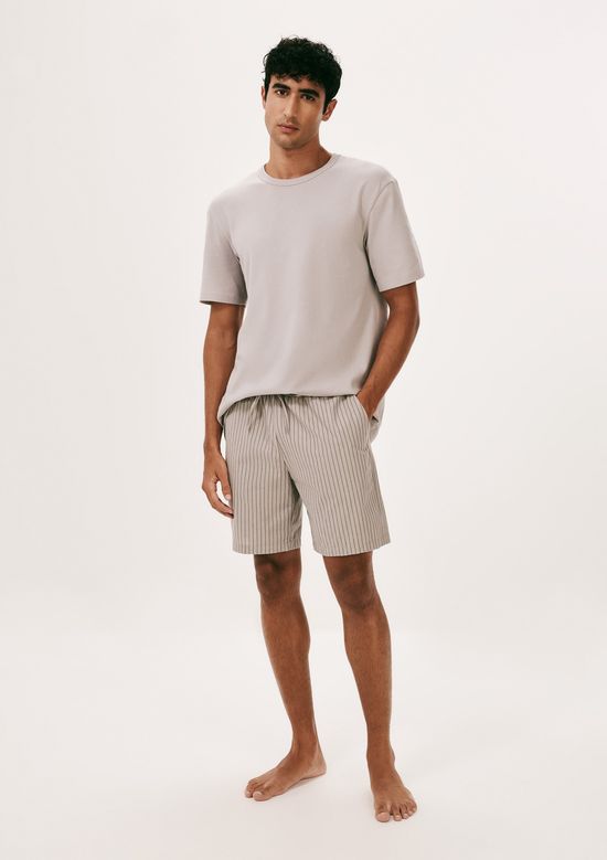 Foto do produto: Pijama Masculino Curto Fio Tinto Comfort - Cinza