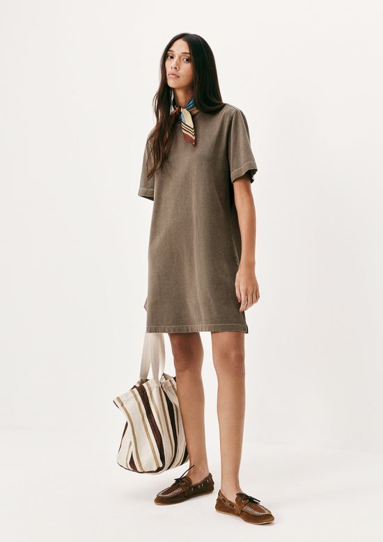 Foto do produto: Vestido Curto Reto Estonado - Marrom