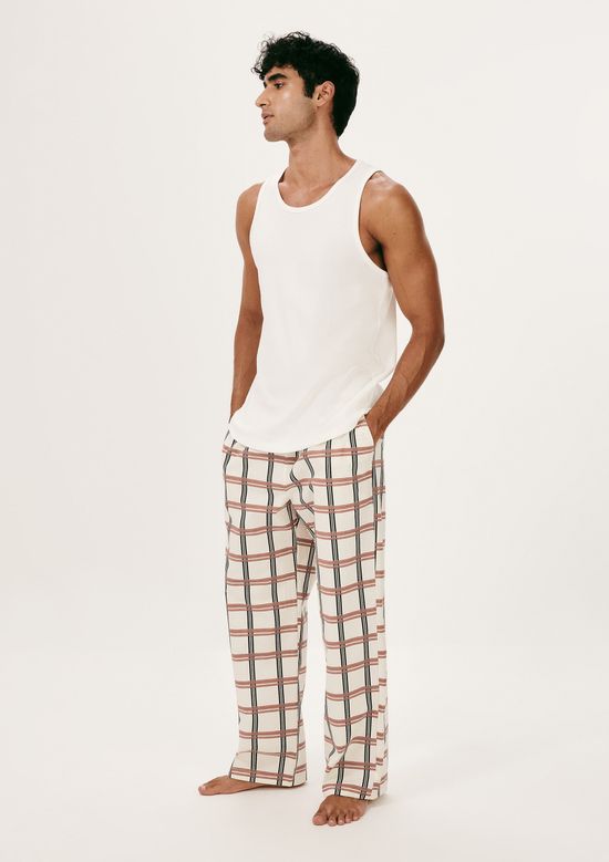 Foto do produto: Calça Masculina Em Tricoline Fio Tinto - Nude