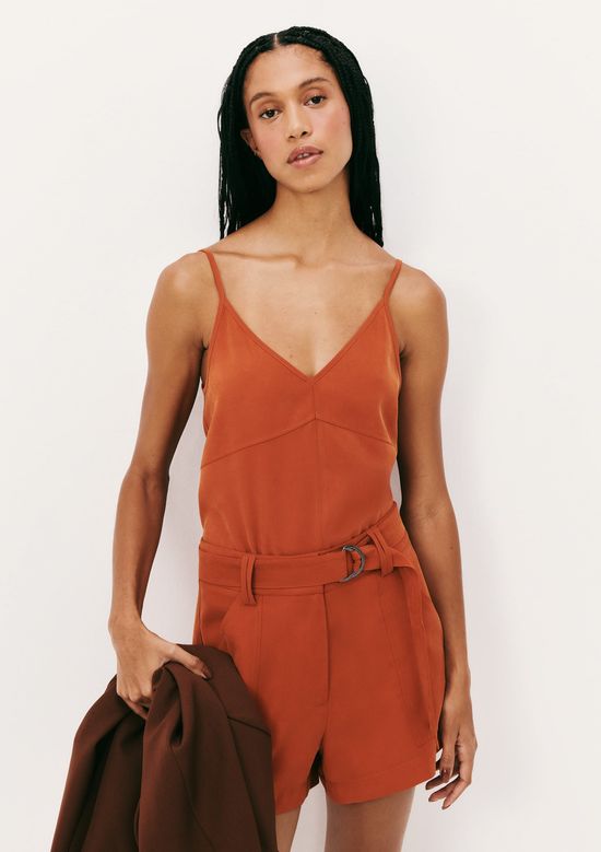 Foto do produto: Regata Feminina Alças Finas Peach Toutch - Terracota