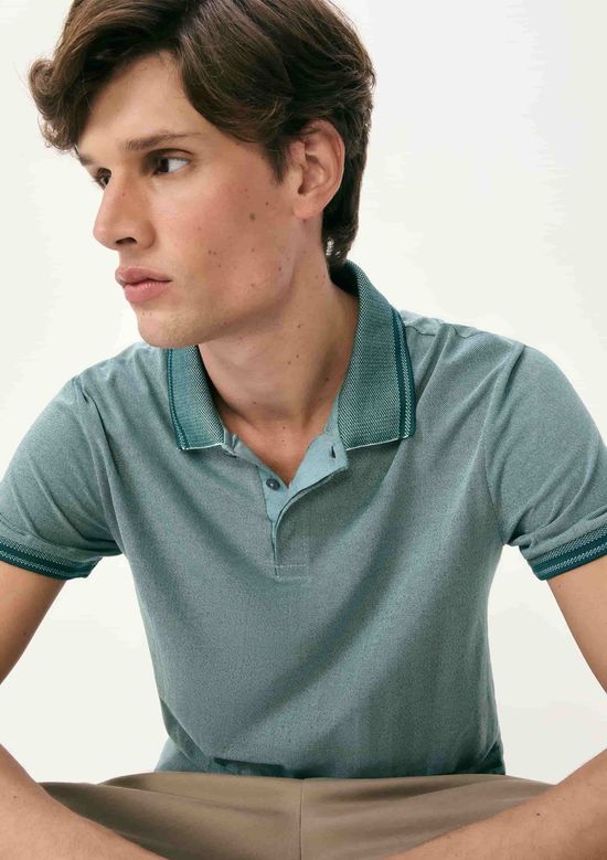 Foto do produto: Camisa Polo Masculina Manga Curta Em Piquet - Verde