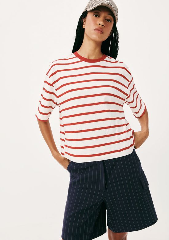 Foto do produto: Bermuda Feminina Cargo Risca De Giz - Azul