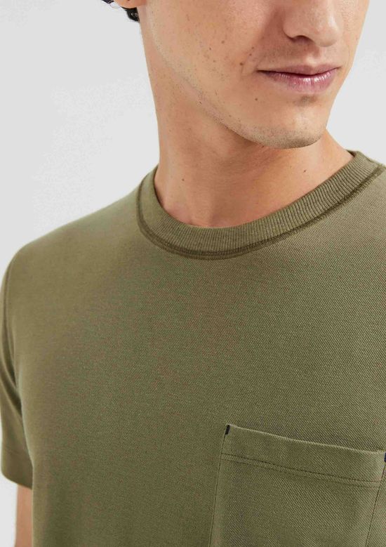 Foto do produto: Camiseta Básica Masculina Manga Curta Texturizada Brisa - Verde
