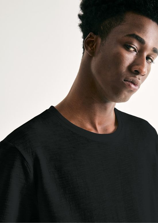 Foto do produto: Camiseta Masculina Texturizada Regular - Preto