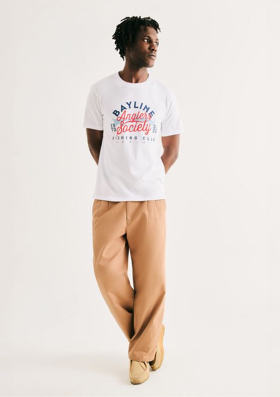 Foto do produto: Camiseta Masculina Manga Curta Com Estampa - Branco