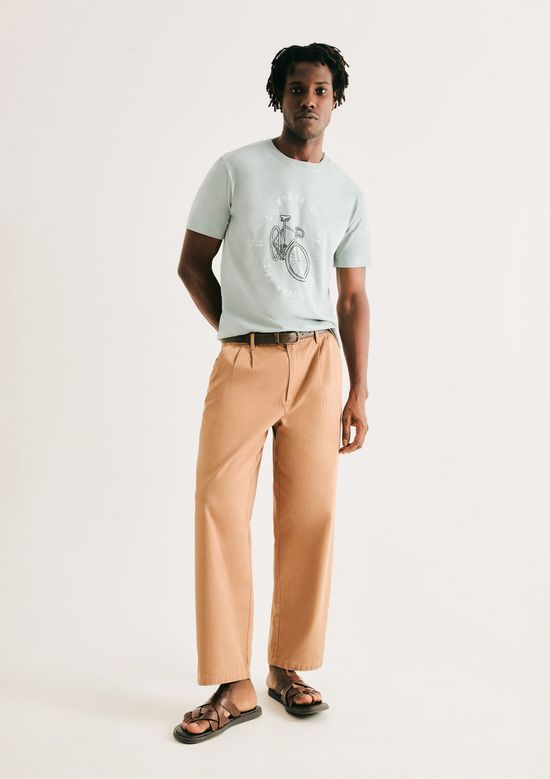 Foto do produto: Camiseta Masculina Manga Curta Com Estampa - Cinza