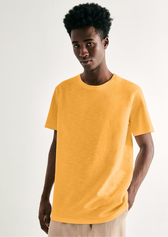 Foto do produto: Camiseta Masculina Texturizada Regular - Amarelo