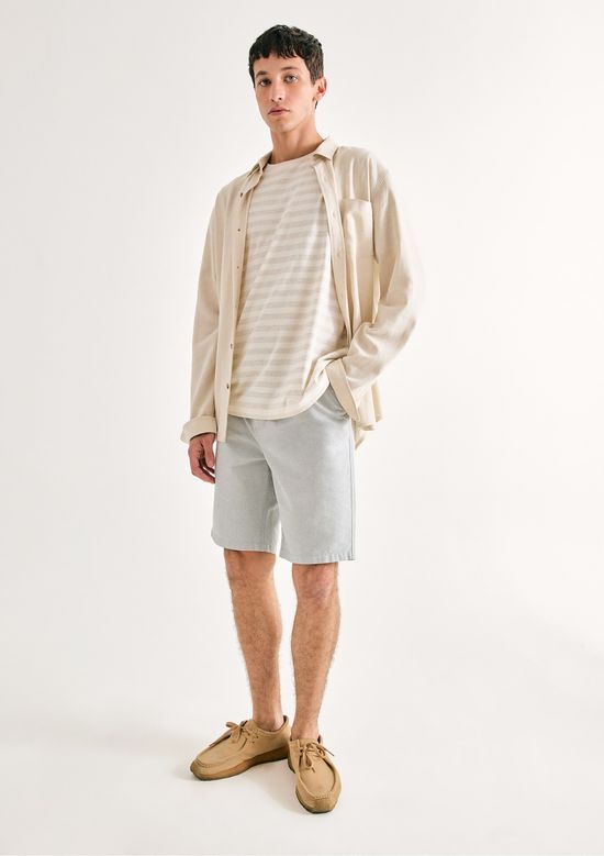 Foto do produto: Bermuda Em Sarja Masculina Chino - Cinza