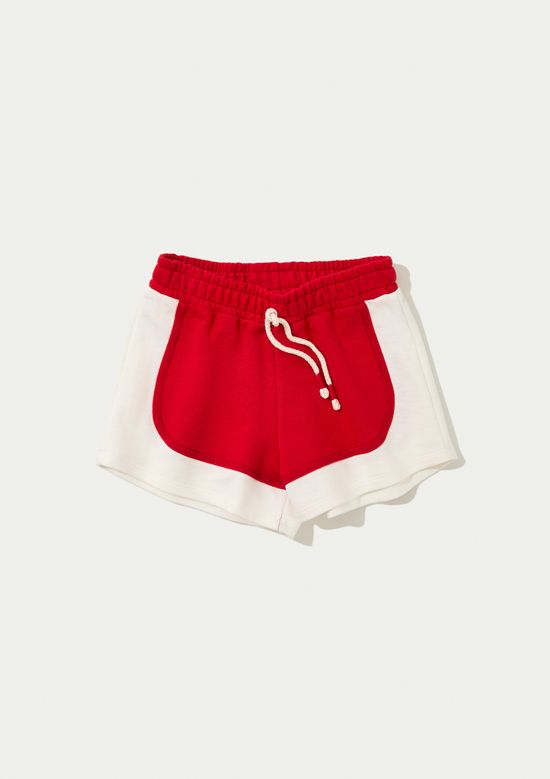 Foto do produto: Shorts Infantil Menina Moletom Runner - Vermelho
