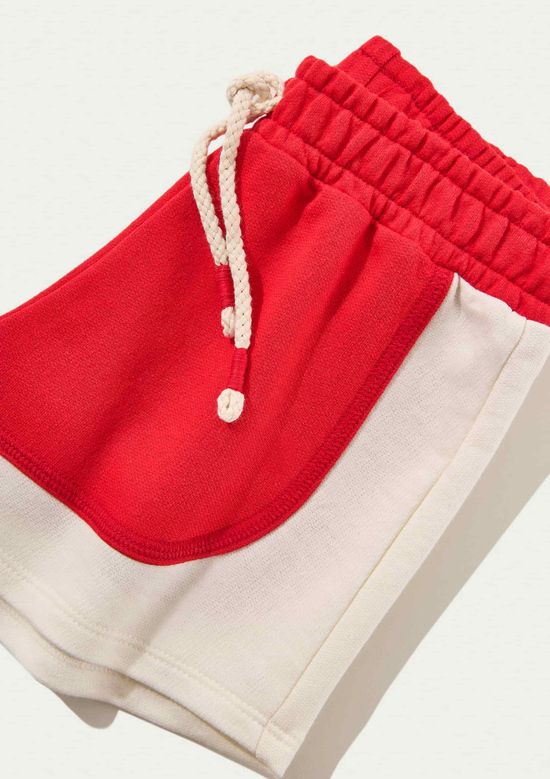 Foto do produto: Shorts Infantil Menina Moletom Runner - Vermelho