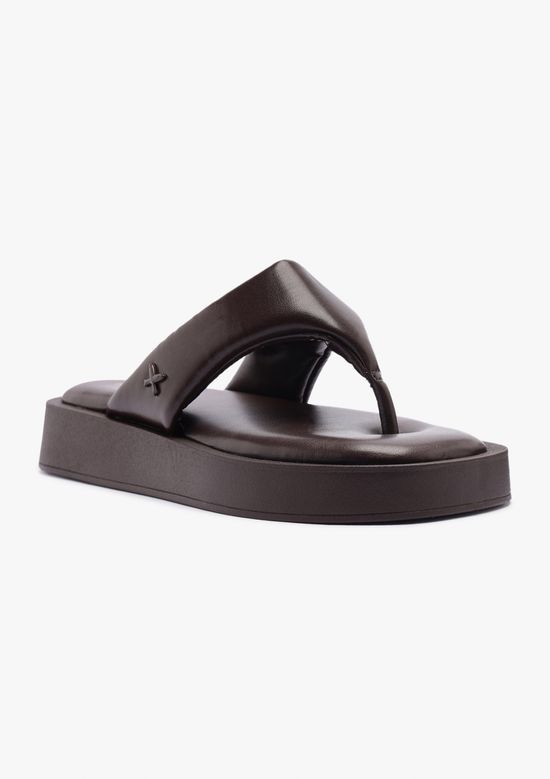 Foto do produto: Sandália Solar Flatform Feminina Tira Acolchoada - Marrom
