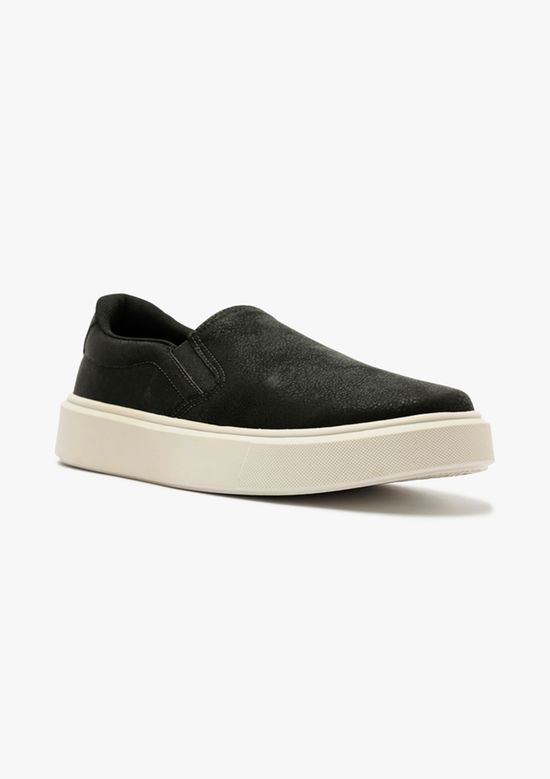Foto do produto: Tênis Masculino Slip On Couro - Preto