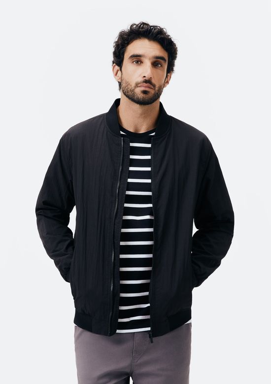 Foto do produto: Jaqueta Masculina Bomber em Nylon - Preto