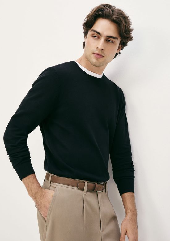 Foto do produto: Blusão Básico Masculino Regular Em Tricô - Preto