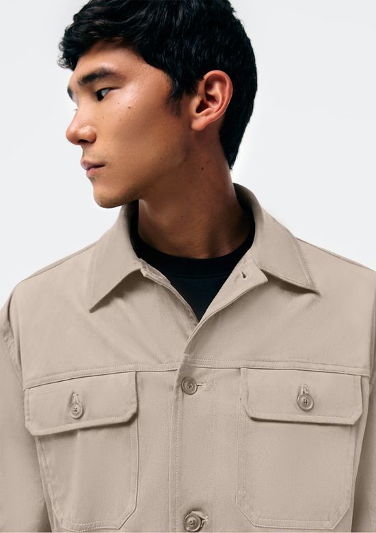 Foto do produto: Jaqueta Masculina Em Suede Leve - Bege