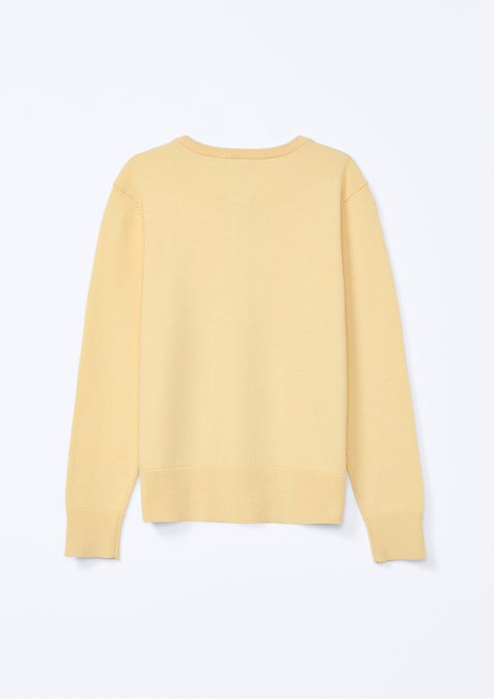 Foto do produto: Cardigan Infantil Menina Em Tricô - Amarelo