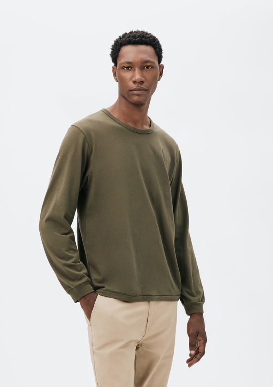 Foto do produto: Camiseta Básica Masculina Manga Longa Slim - Verde