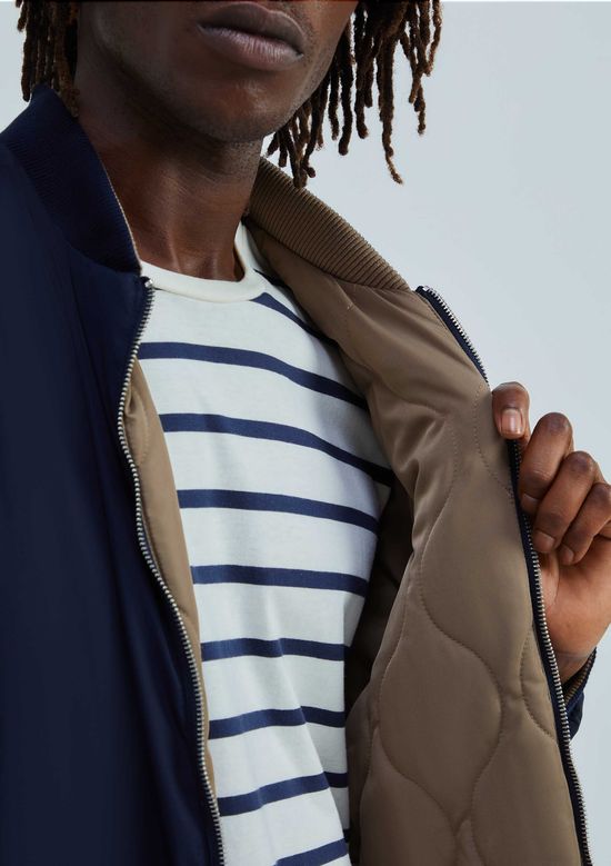 Foto do produto: Jaqueta Masculina Bomber Dupla Face Matelassê - Bege