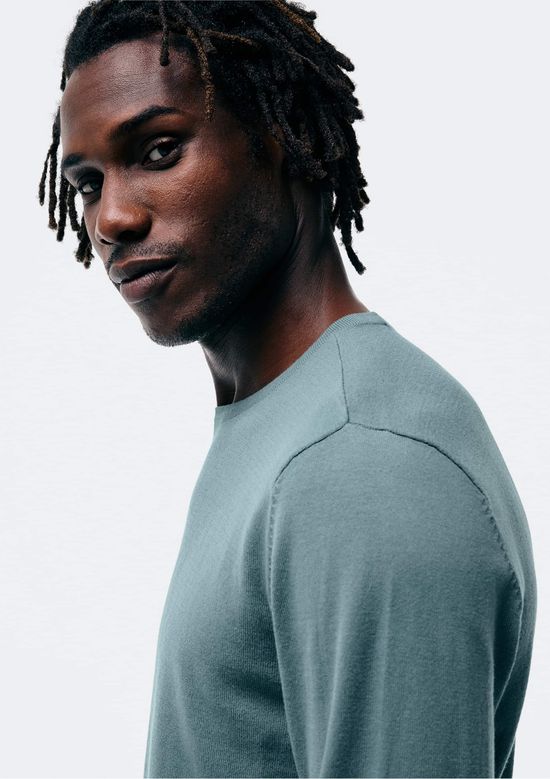 Foto do produto: Blusão Básico Masculino Regular Em Tricô - Azul