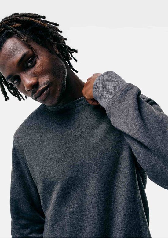 Foto do produto: Blusão Básico Masculino Comfort Em Moletom Peluciado - Cinza