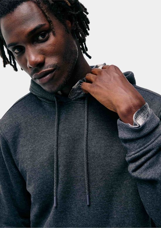Foto do produto: Blusão Básico Masculino Comfort Em Moletom Peluciado - Cinza