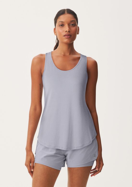 Foto do produto: Regata Feminina Esportiva Alongada Easy Care - Cinza