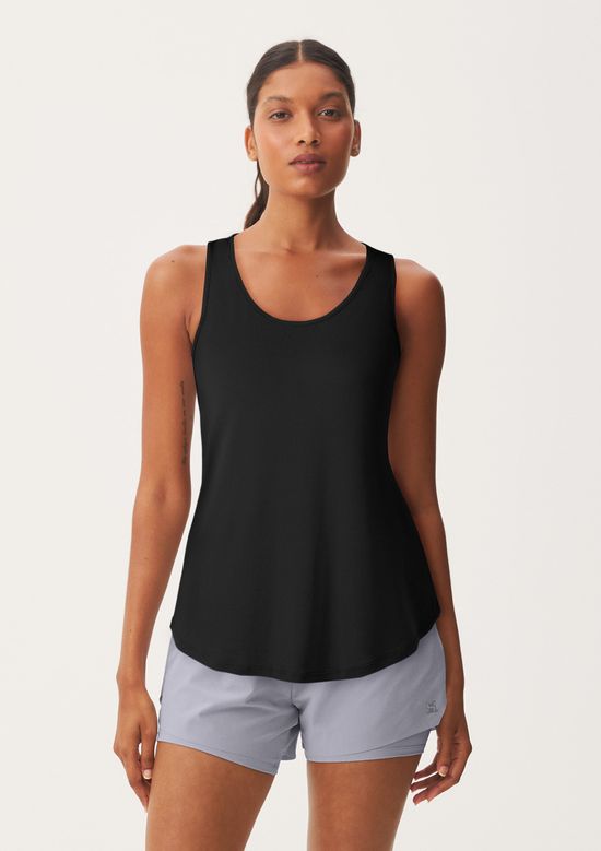 Foto do produto: Regata Feminina Esportiva Alongada Easy Care - Preto
