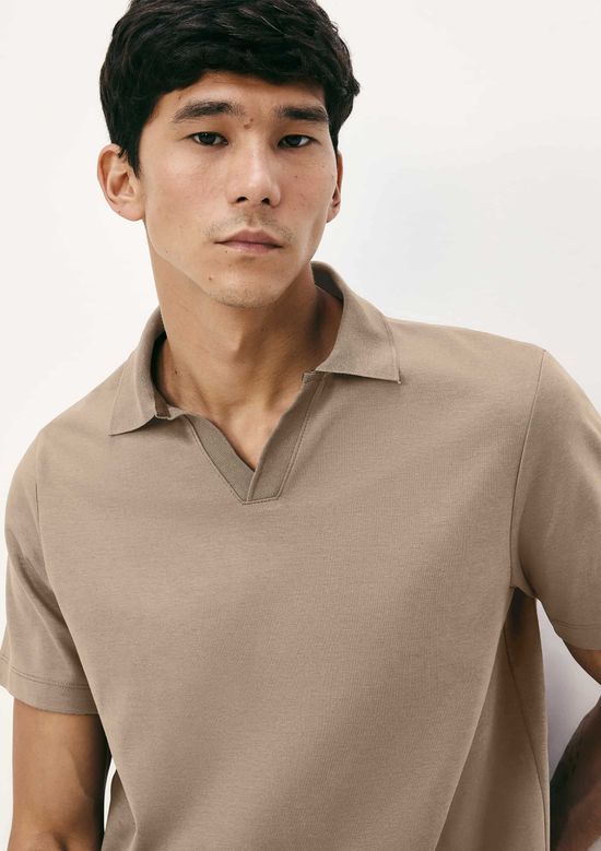 Foto do produto: Camisa Polo Masculina Comfort Manga Curta - Marrom