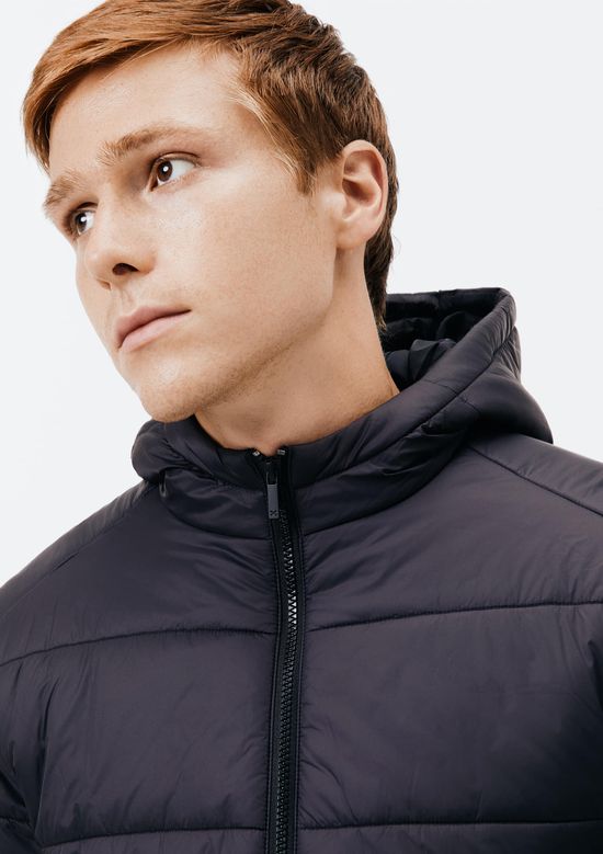 Foto do produto: Jaqueta Básica Masculina Puffer Com Capuz - Preto