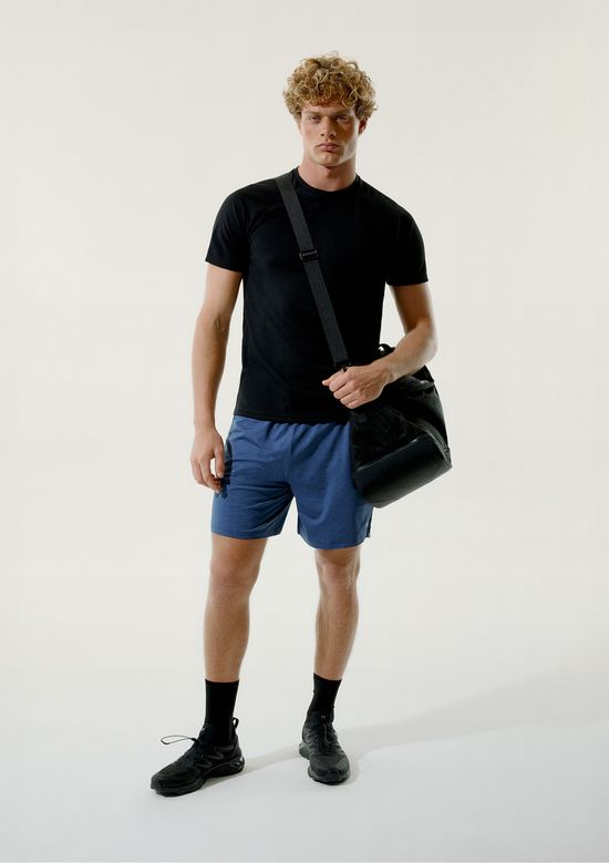 Foto do produto: Bermuda Esportiva Masculina Mescla - Azul