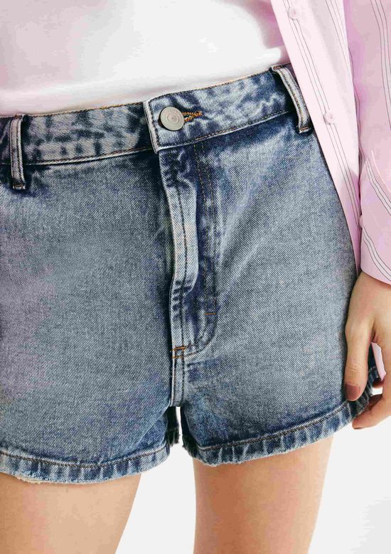 Foto do produto: Shorts Jeans Feminino Cintura Média - Azul
