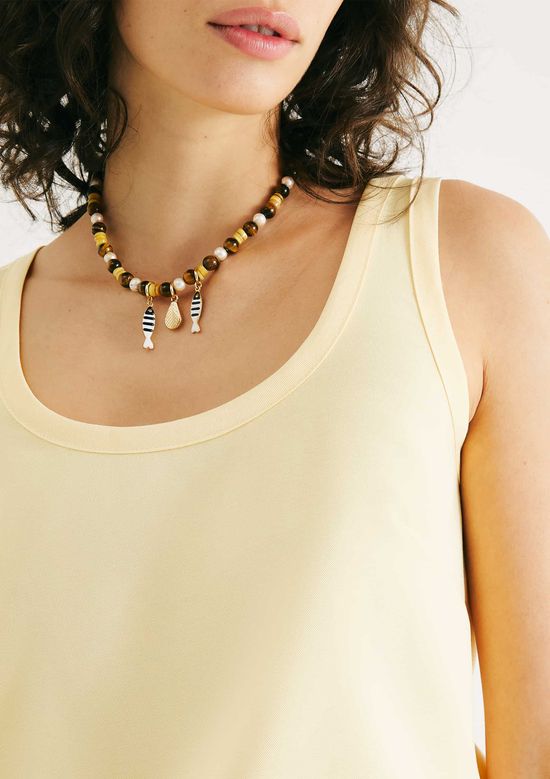 Foto do produto: Regata Feminina Decote U Em Peach Touch - Amarelo