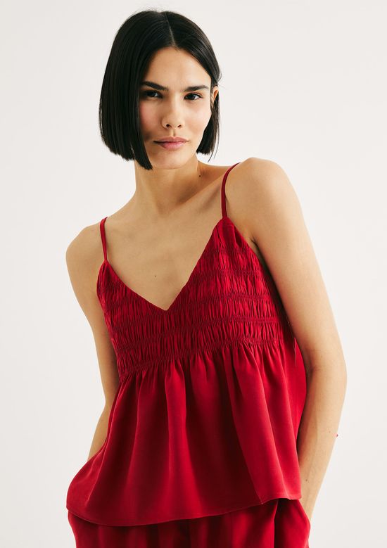 Foto do produto: Regata Feminina Evasê Em Peach Touch - Vermelho