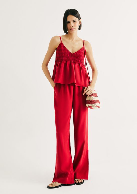 Foto do produto: Regata Feminina Evasê Em Peach Touch - Vermelho