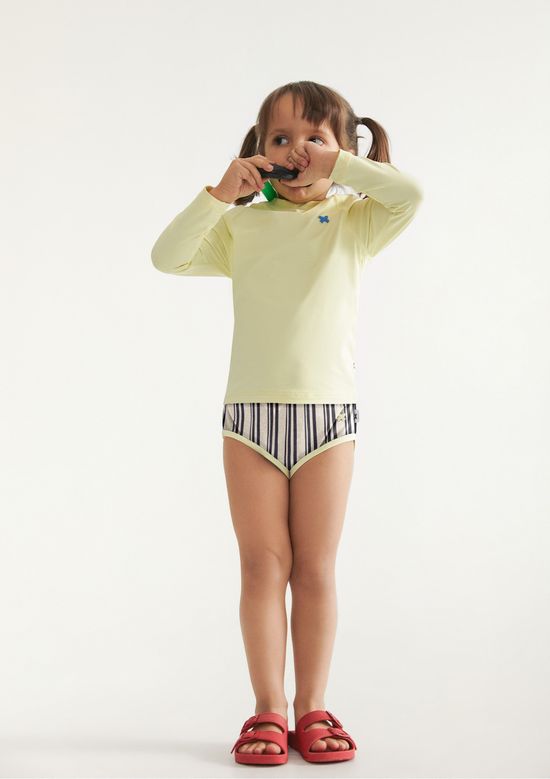 Foto do produto: Conjunto Biquíni Infantil Listrado Proteção UV - Azul