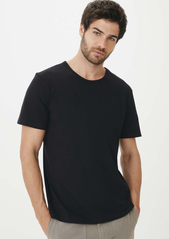 Foto do produto: Kit Com 3 Camisetas Masculinas Básicas Slim Hering - Preto