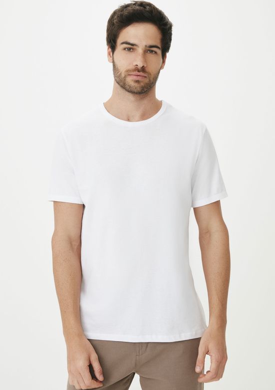 Foto do produto: Kit Com 3 Camisetas Masculinas Básicas Slim Hering - Branco