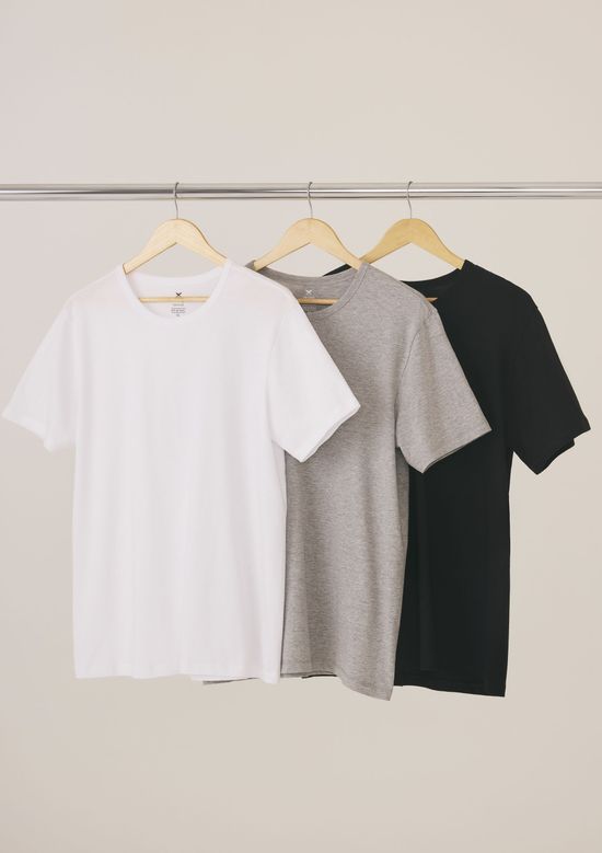 Foto do produto: Kit Com 3 Camisetas Masculinas Básicas Slim Hering - Multicolorido