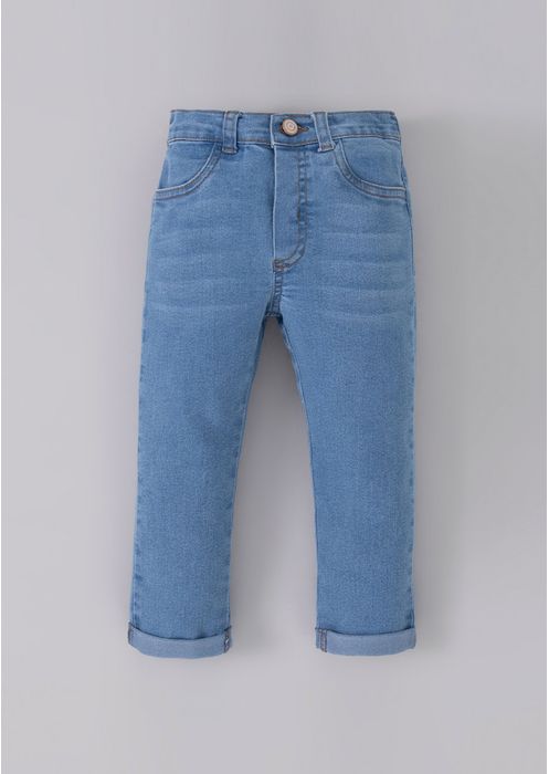 Calça Jeans Infantil Menina Skinny Toddler - Azul Médio