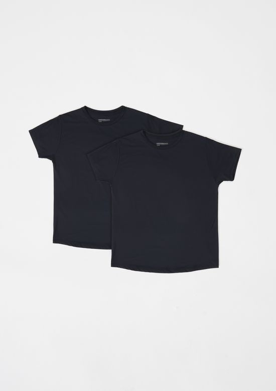 Foto do produto: Kit Com 2 Camisetas Esportivas Feminina Raglan Easy Care - Preto