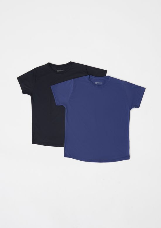 Foto do produto: Kit Com 2 Camisetas Esportivas Feminina Raglan Easy Care - Multicolorido