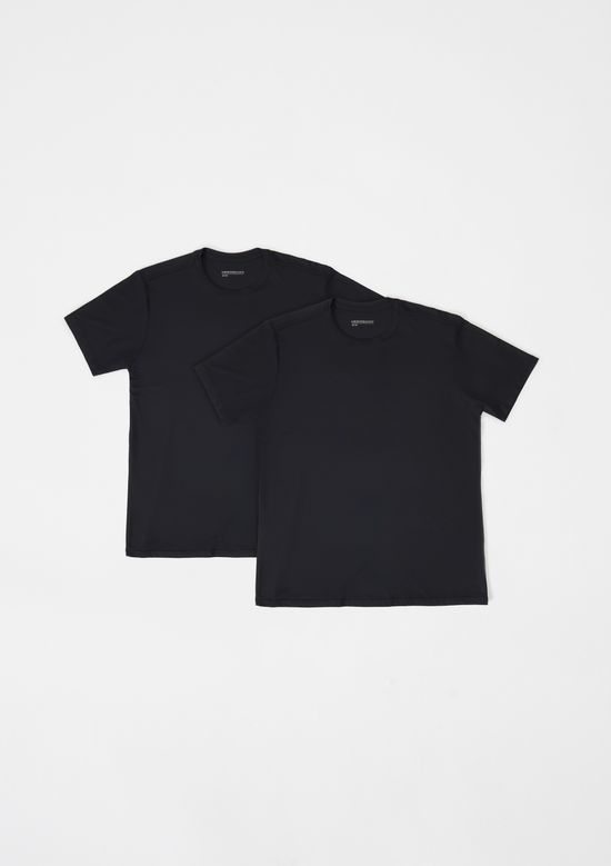 Foto do produto: Kit Com 2 Camisetas Esportivas Masculina Manga Curta Com Proteção Uv 50+ - Preto
