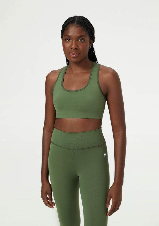 Foto do produto: Kit Com 2 Tops Esportivos Feminino Nadador - Preto e verde