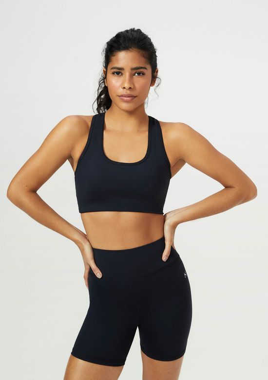 Foto do produto: Kit Com 2 Tops Esportivos Feminino Nadador - Preto