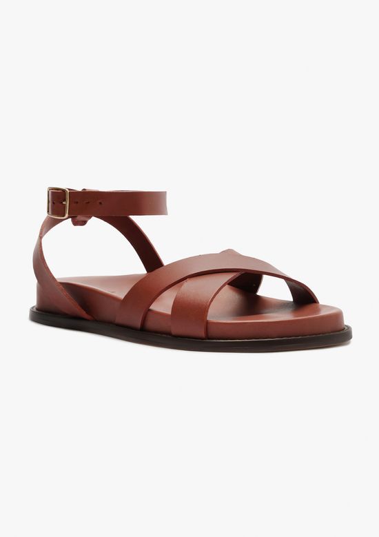 Foto do produto: Sandália Papete Feminina Tiras - Terracota