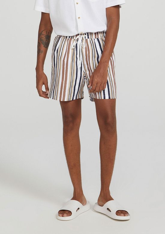 Foto do produto: Shorts Praia Masculino Estampado - Marrom