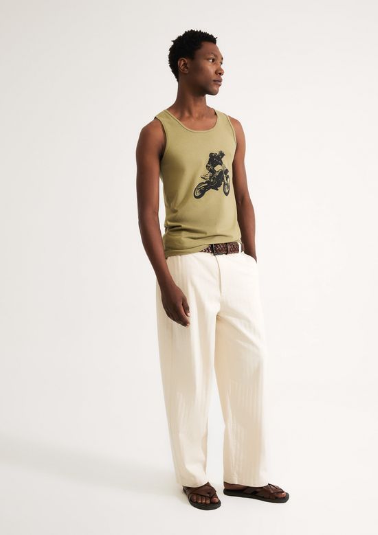 Foto do produto: Regata Básica Masculina Slim Em Malha - Verde